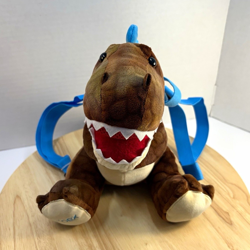 Singing Machine Sing Along Crew T-Rex Dinosaur Plush Kids Backpack SMK010 Brown